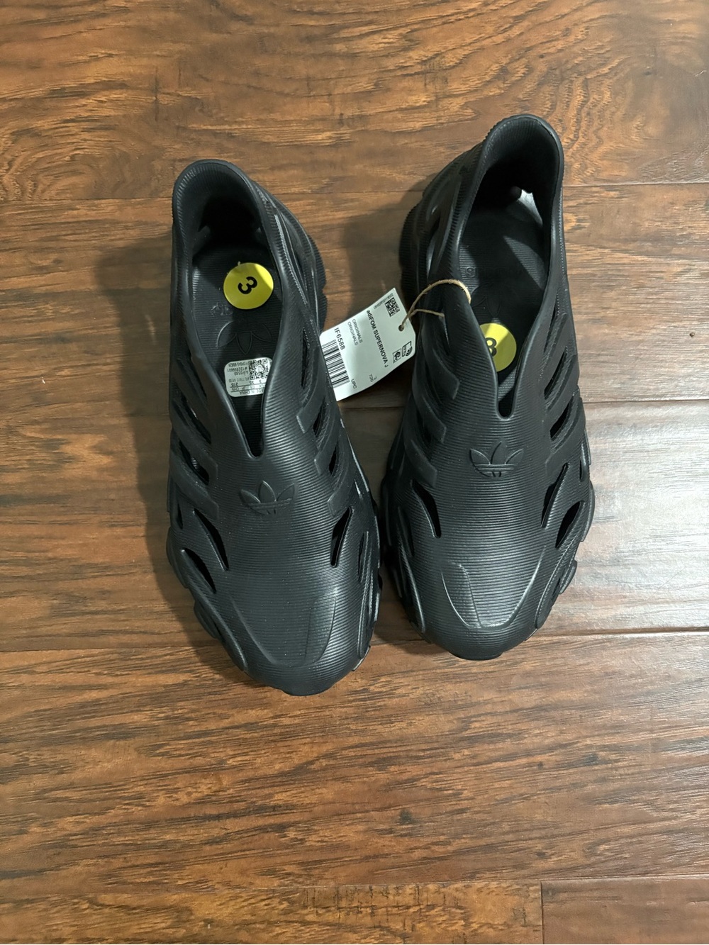 Adidas Adifom Supernova Core Black Slip-On Foam Clogs IF 6588 Original Size 3